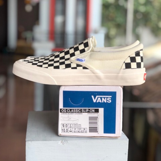 Harga vans checkerboard on sale slip on original