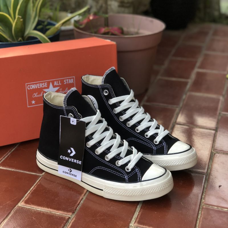 New Box Converse 70s Black White High Premium