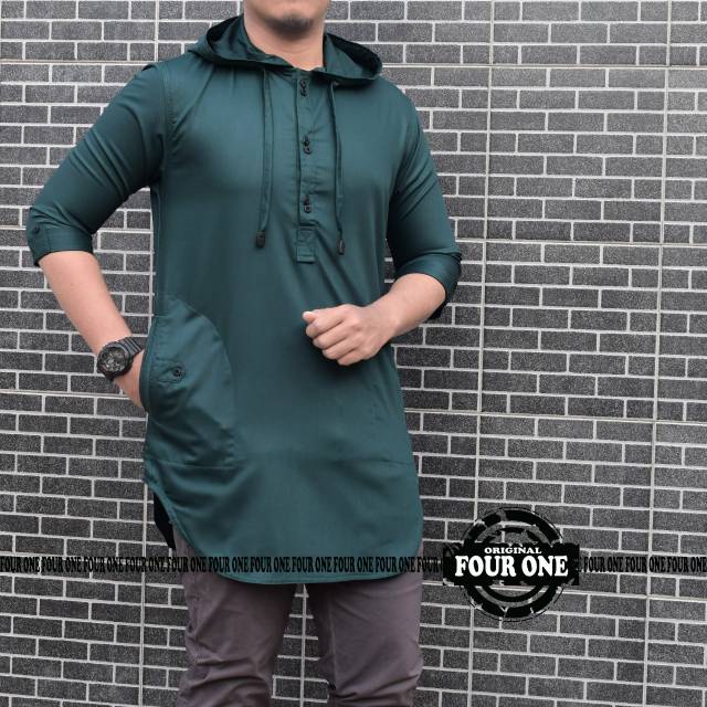 Baju Koko Kurta Hoodie Polos Pria Model Baru 2021 2022