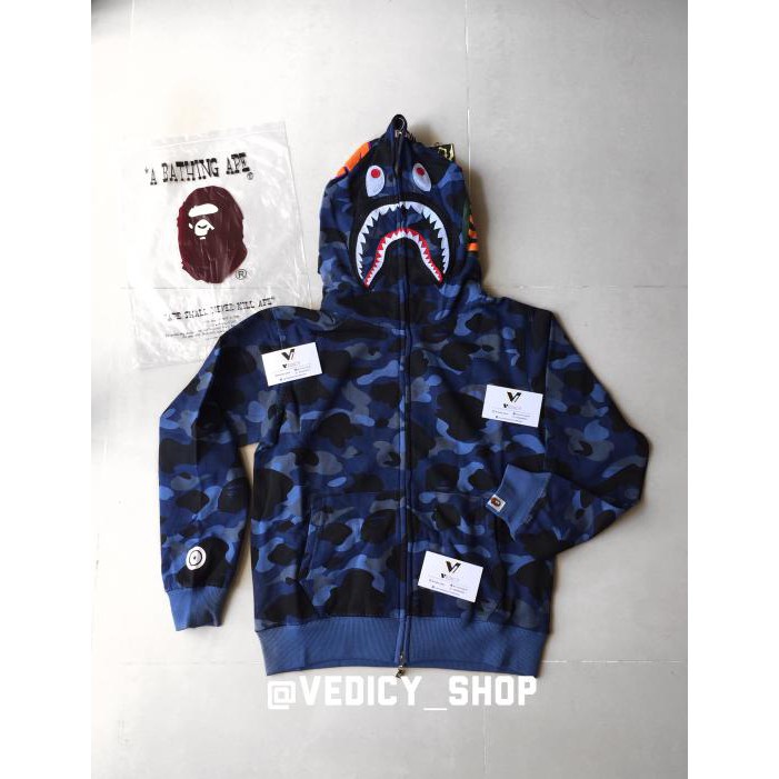 Bape shark hoodie store harga