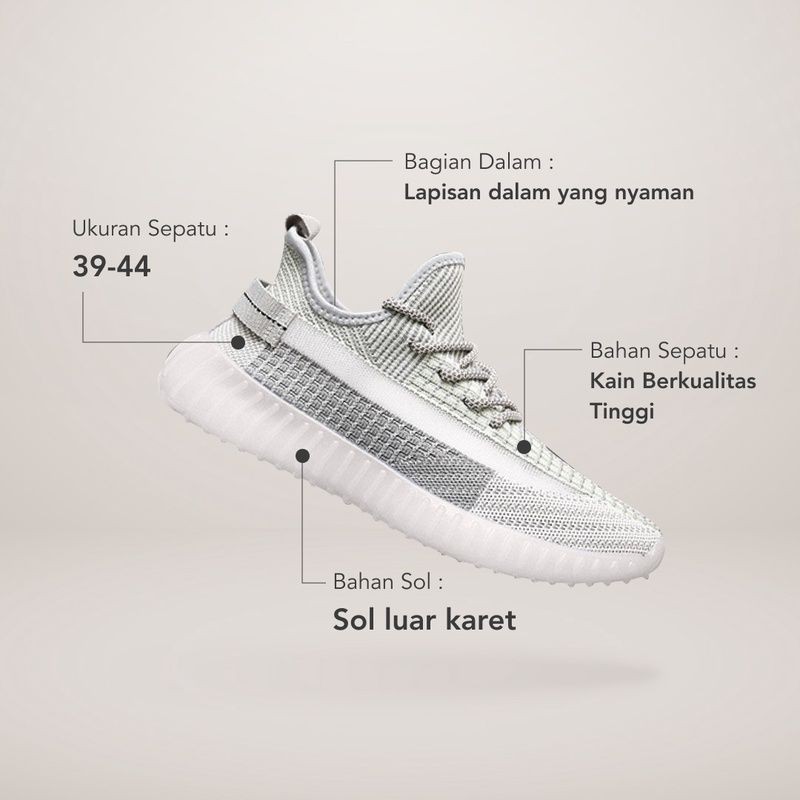 Ukuran sepatu deals adidas yeezy