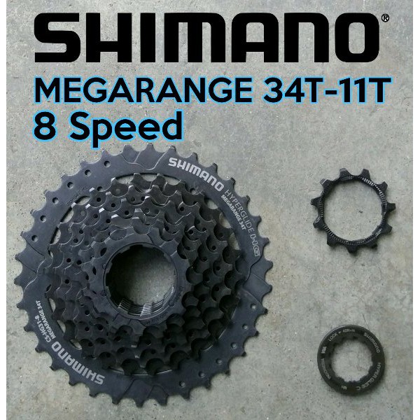 Jual Sprocket Shimano 8 Speed Megarange 34T 11T Shopee Indonesia