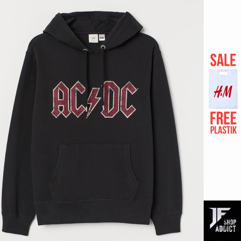 Jual Hoodie Sweatshirt Motif Branded ACDC Hitam | Shopee Indonesia