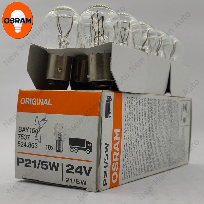 OSRAM ORIGINAL Indicator Bulb P21/5W, (24V, 21/5W), BAY15d 7537