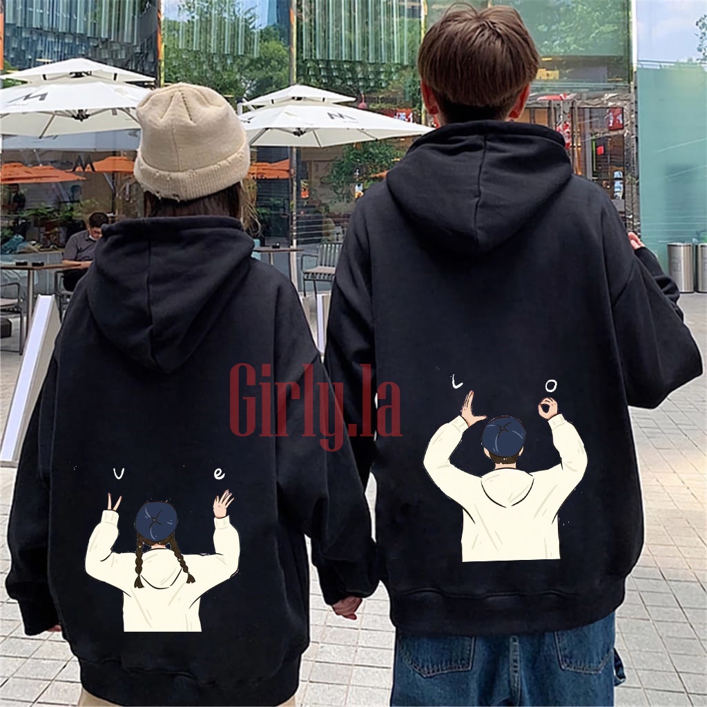 Ulzzang on sale couple hoodie