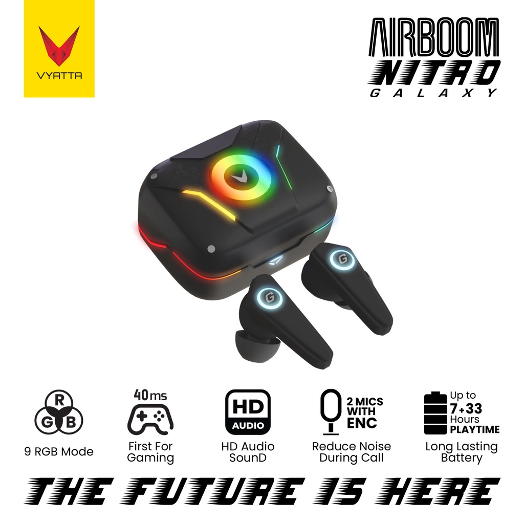 Jual VYATTA AIRBOOM NITRO GALAXY TWS BLUETOOTH HEADSET EARPHONE