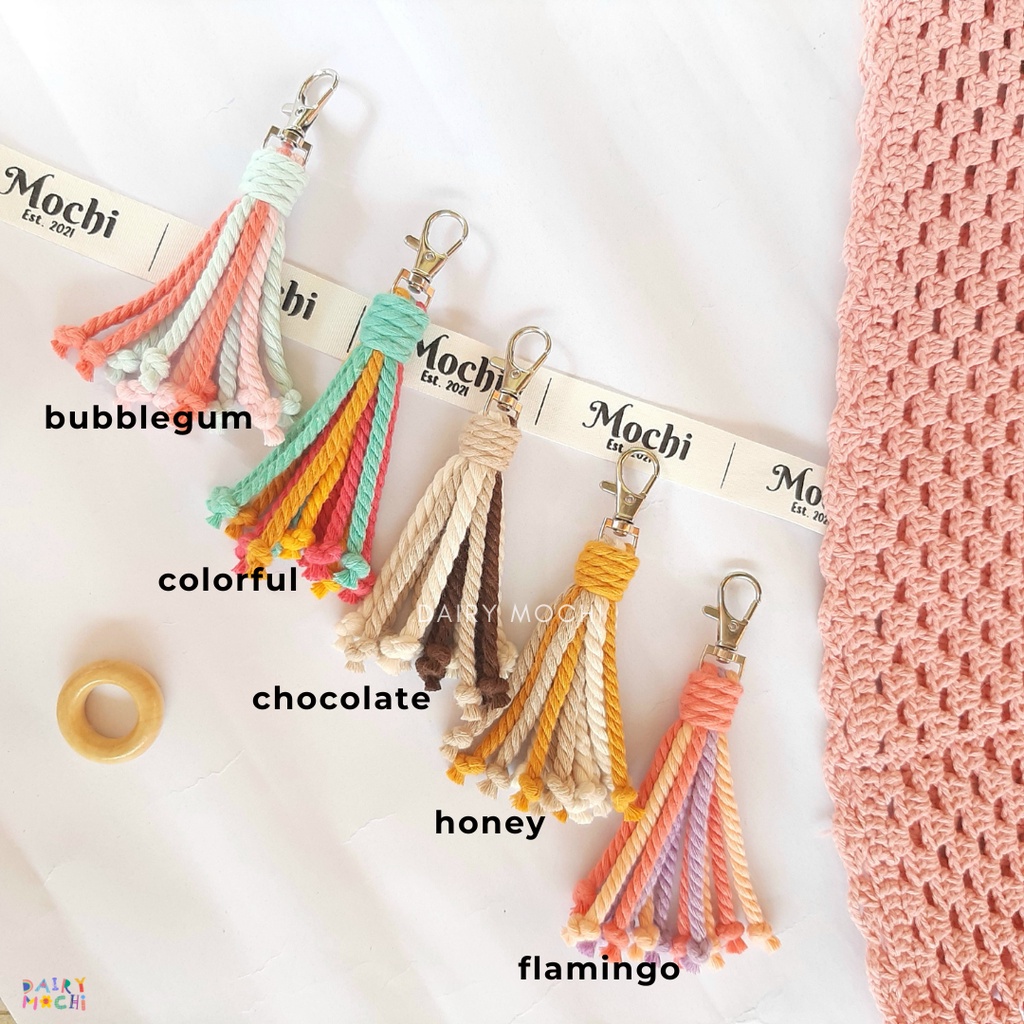 Jual Macrame Keychain, Gantungan Kunci