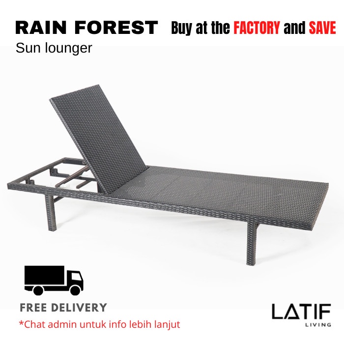 Jual Rain Forest SUN LOUNGER KURSI PANTAI Rattan sintetis