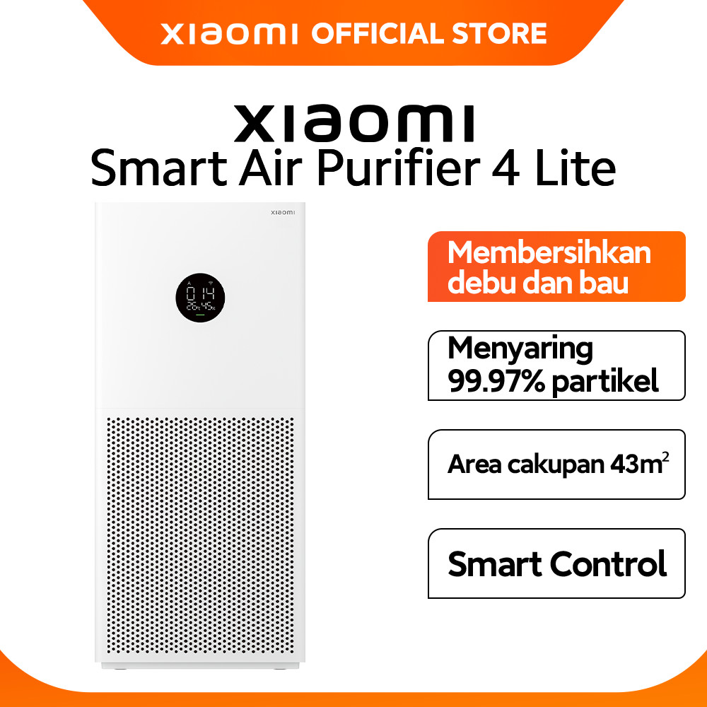 Jual Official Xiaomi Smart Air Purifier 4 Lite Sirkulasi 360° Koneksi Wifi  Jangkauan 43m² dengan Kontrol Suara | Shopee Indonesia