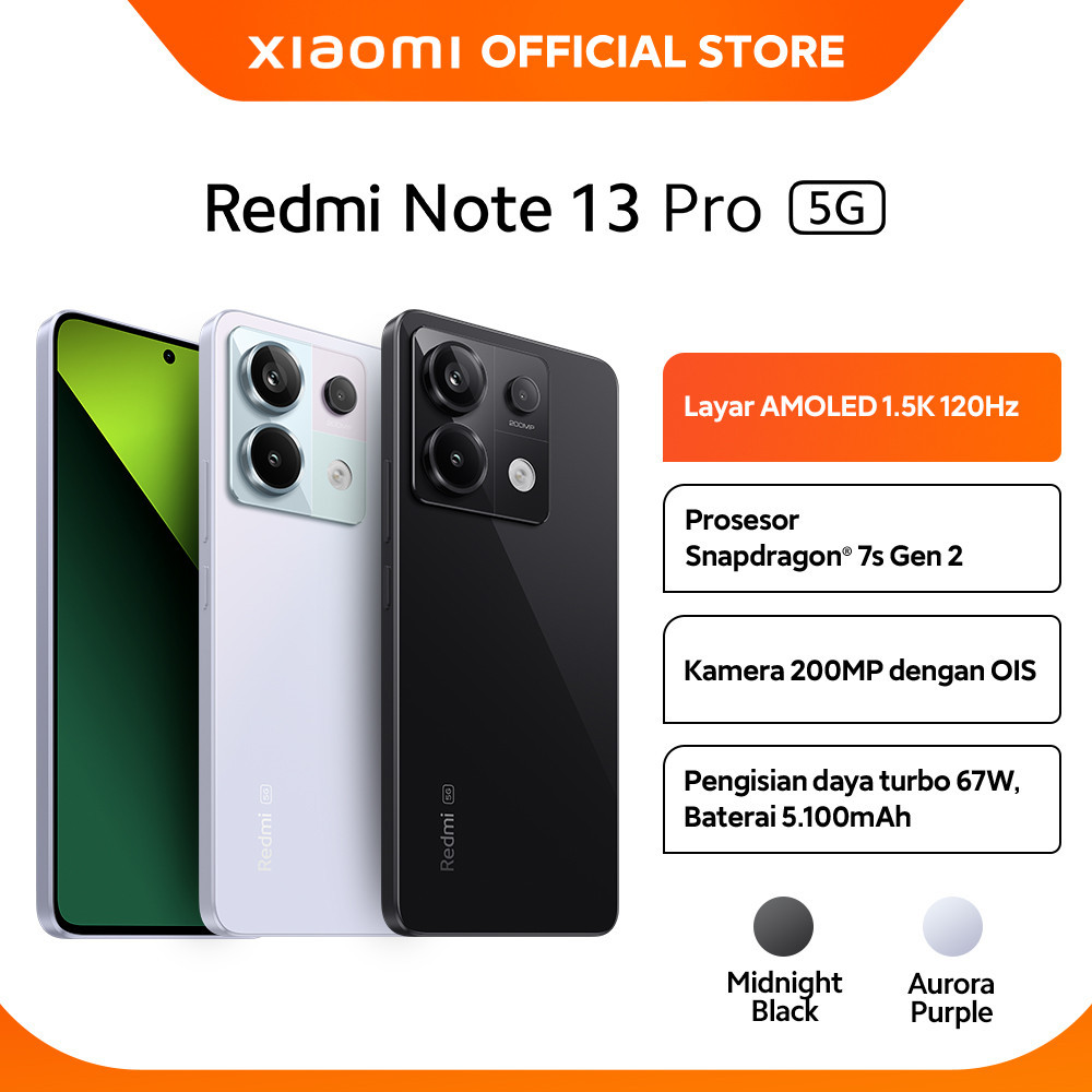 Rekomendasi HP Terbaik 2024 - Xiaomi Redmi Note 13 Pro 5G