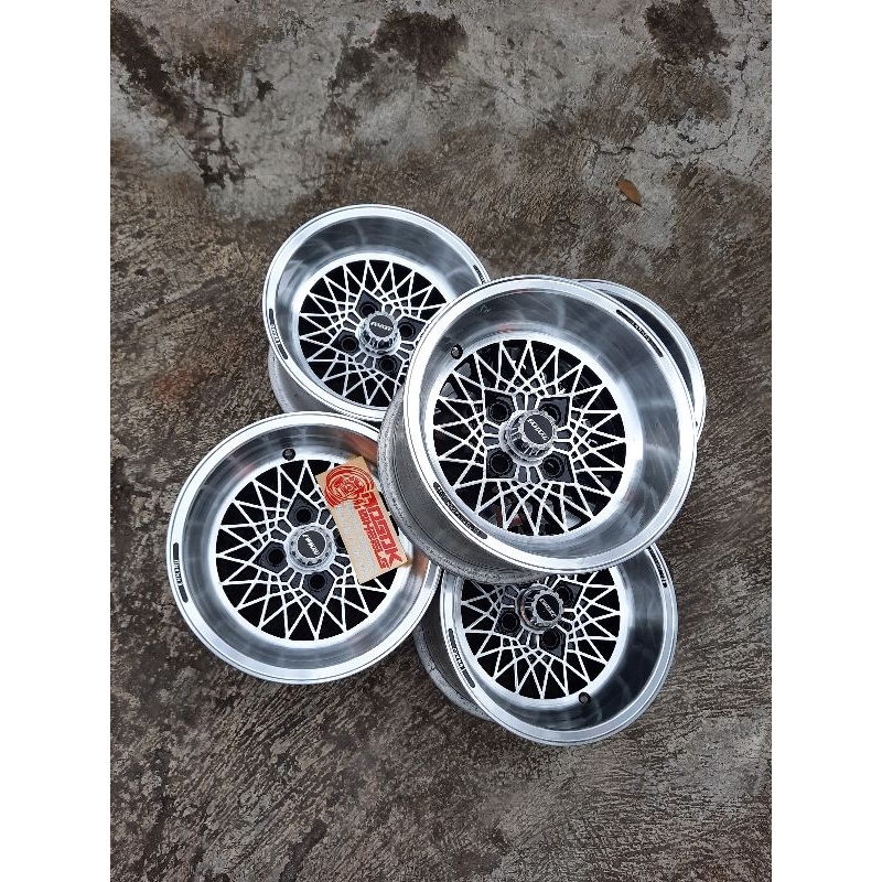 Jual velg retro r13 enmaru mesh pcd 100 Shopee Indonesia