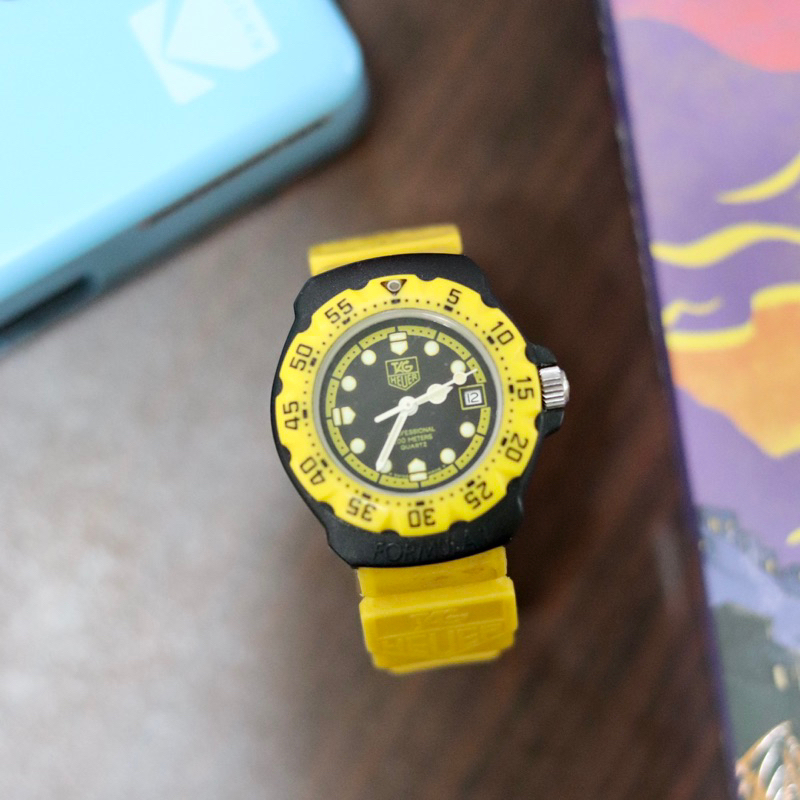 Jual Tag Heuer Formula 1 vintage Original yellow black Shopee