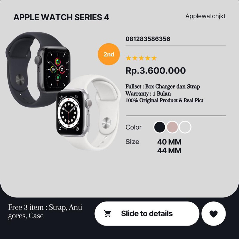 Harga apple watch 2025 series 4 44mm