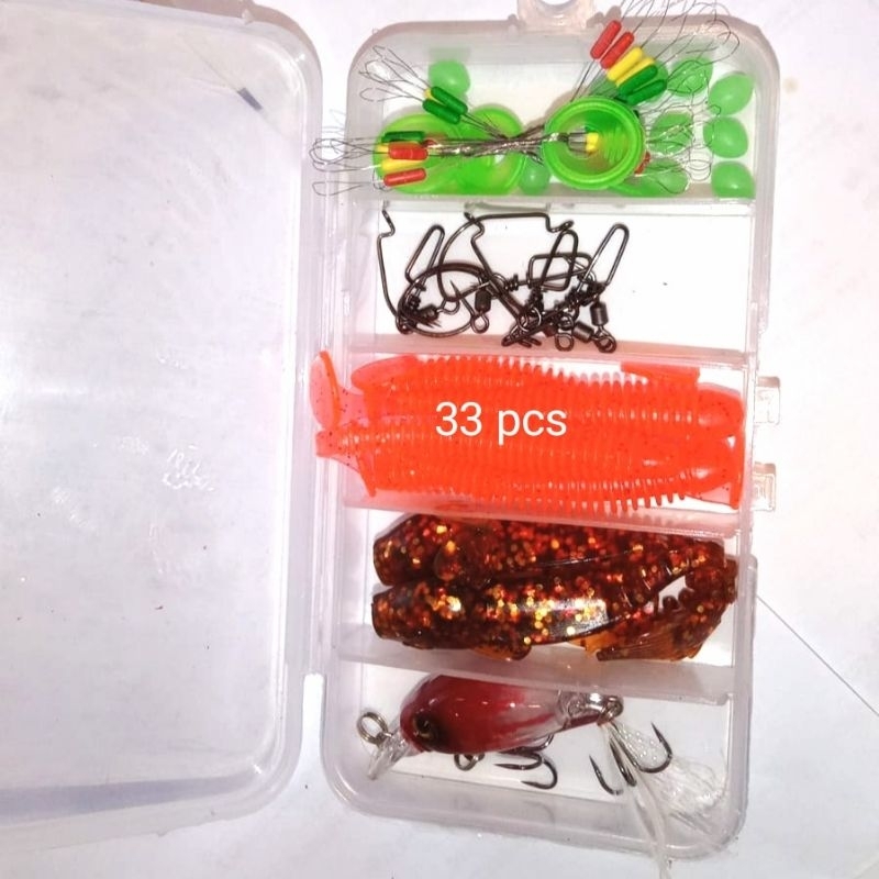 1 set umpan pancing laut casting fishing bait kit box