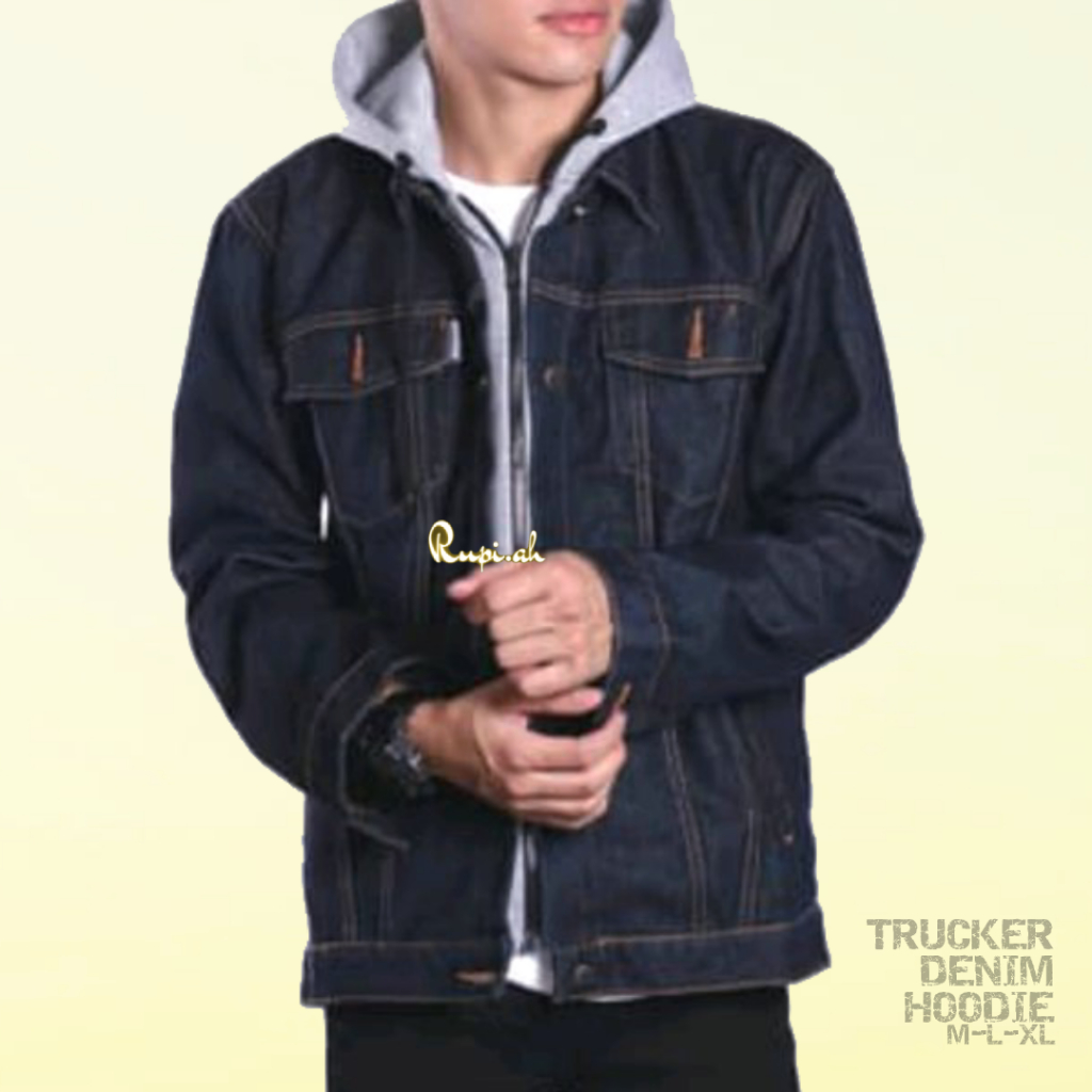 Jaket jeans online hoodie