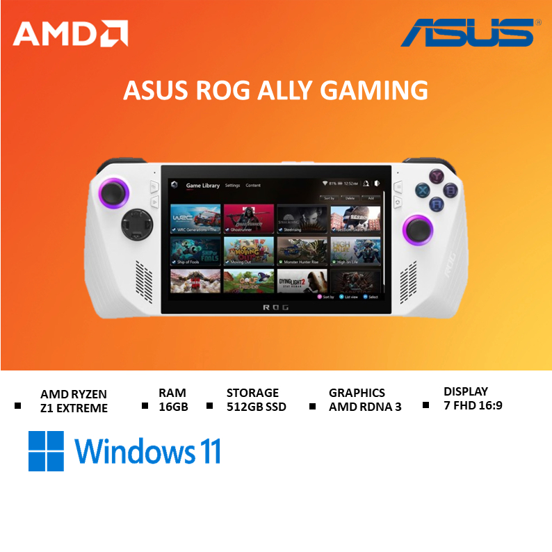  ASUS ROG Ally - 7 FHD IPS, AMD Ryzen R1 Extreme, 16GB