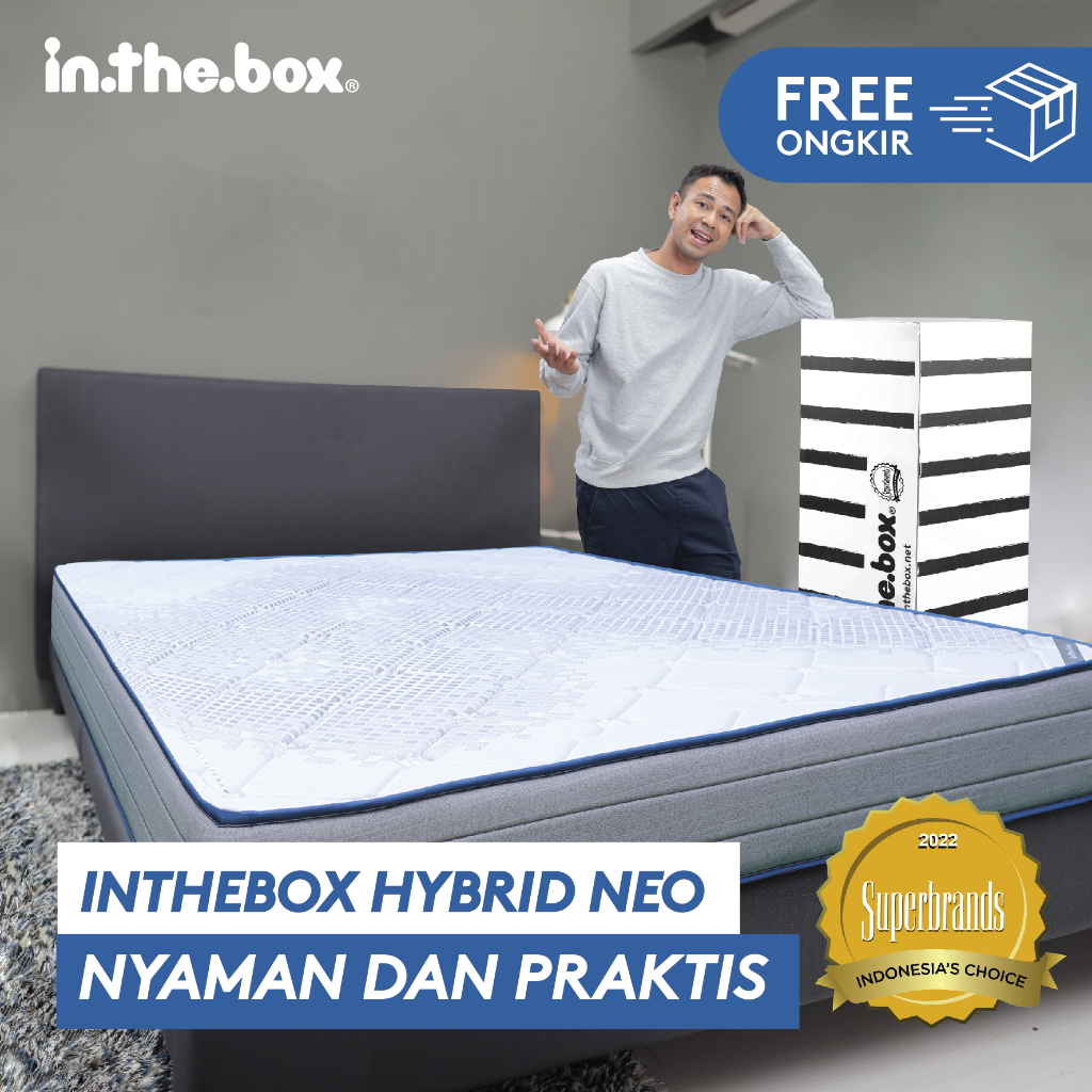 Jual Kasur Busa INTHEBOX HYBRID NEO - Free Bantal | Ukuran 90x200, 100x200,  120x200, 140x200, 160x200, 180x200, 200x200 | Shopee Indonesia