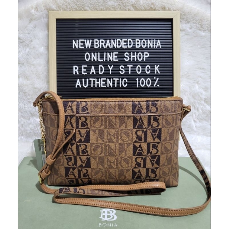tas sling-bag Bonia Brown Sling Bag