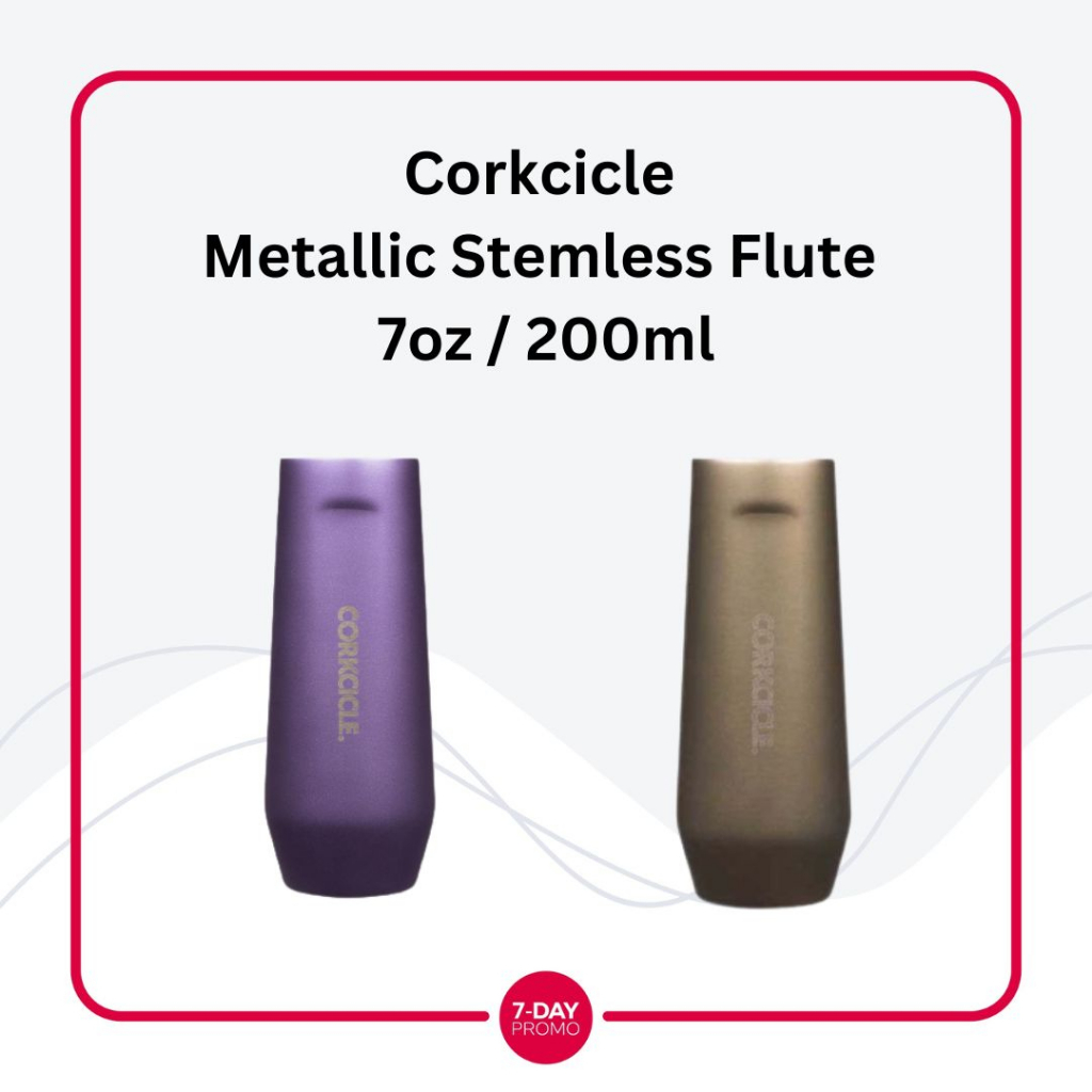 Stemless Flute - 7oz Masquerade - Corkcicle