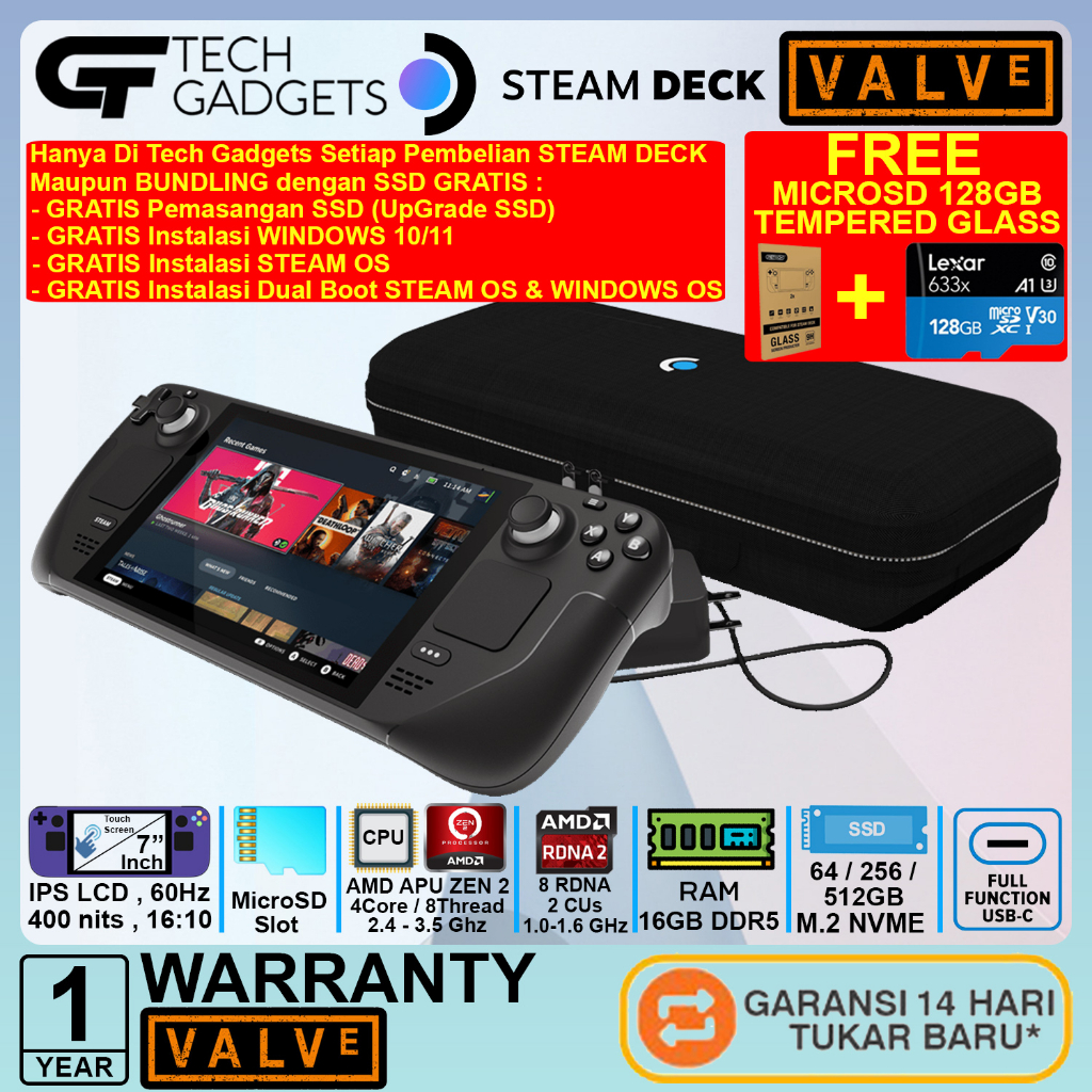 Valve Steam Deck 512GB NVMe SSD - Nintendo Switch