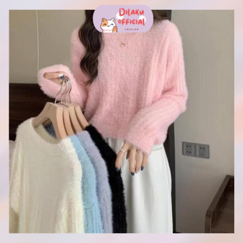 Jual READY TERBARU BAJU RAJUT SWEATER ATASAN WANITA KEKINIAN