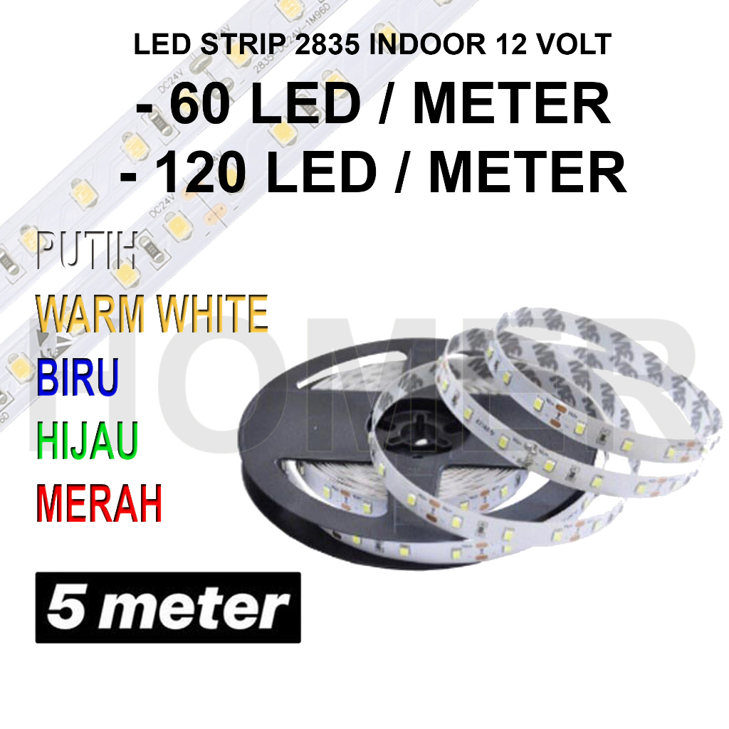 Jual Lampu LED strip pita flexible smd 3528 / 2835 ip33 ip20 ip22