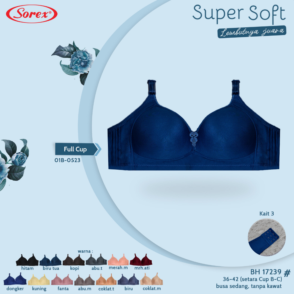 BH Sorex Super Soft Series 17239 - Bra Sorex Busa Tanpa Kawat