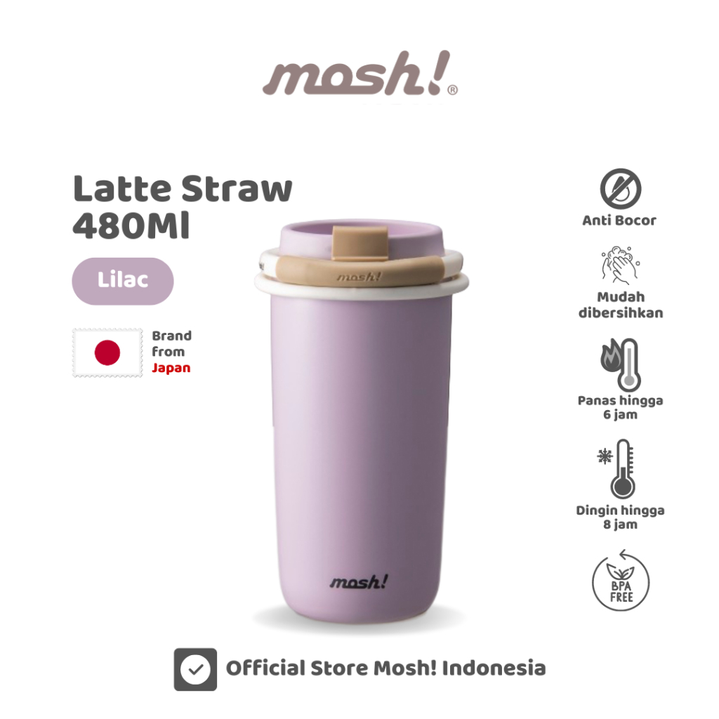 Stainless Steel Tumbler with Handle and Straw – Lavender Latte