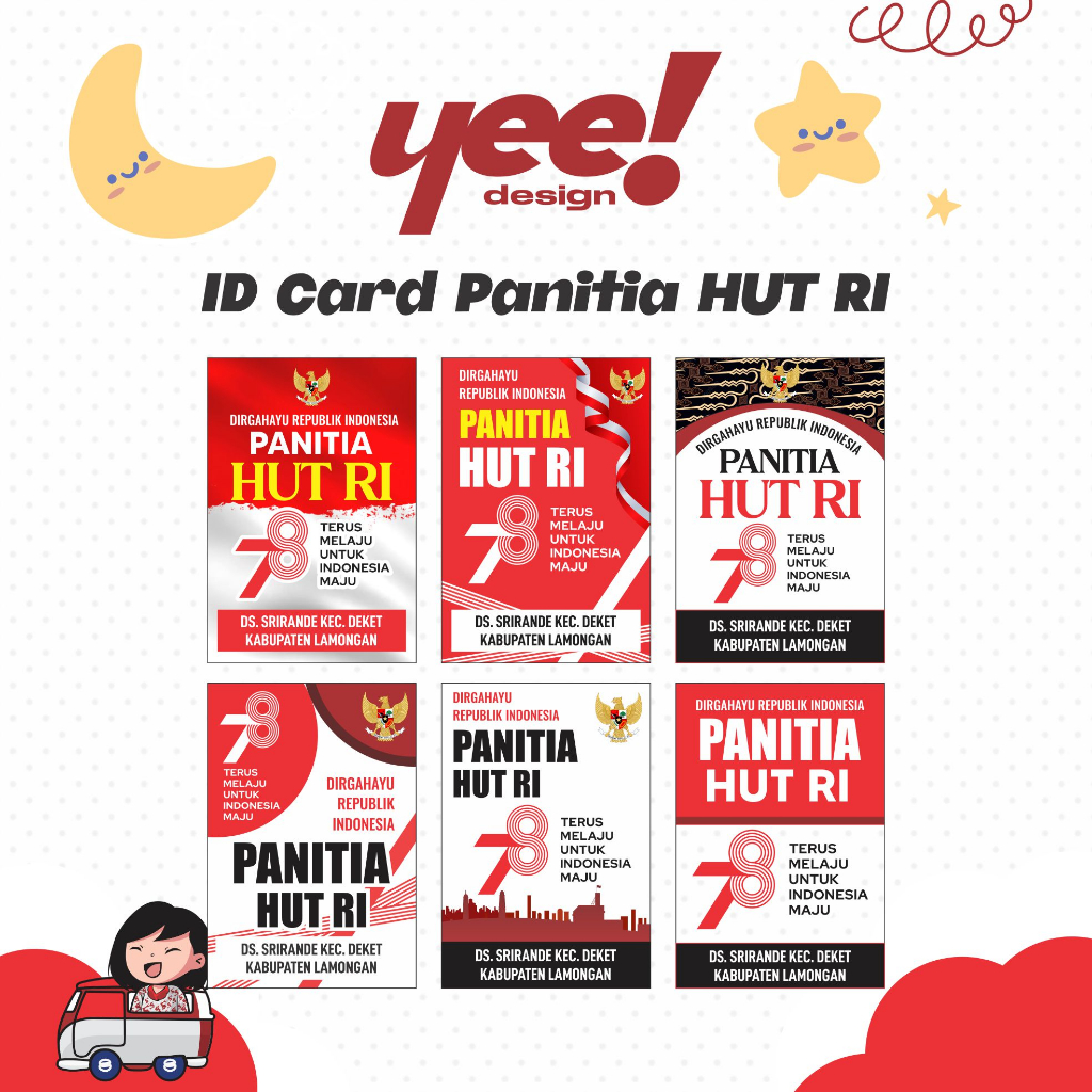 Contoh Hasil Desain Id Card Cocard Panitia Acara Gizi