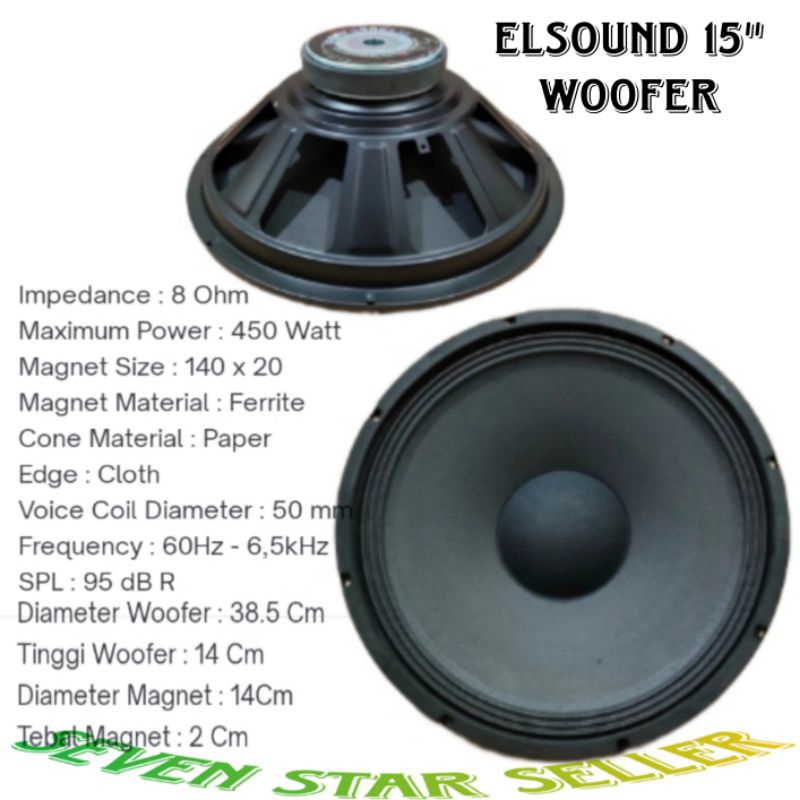 Speaker elsound 15 store inch