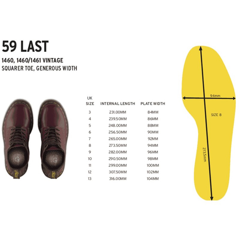 Doc marten size store comparison