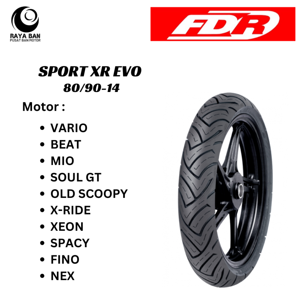 Jual Ban Motor FDR Sport Xr Evo 80 90 14 TL Shopee Indonesia