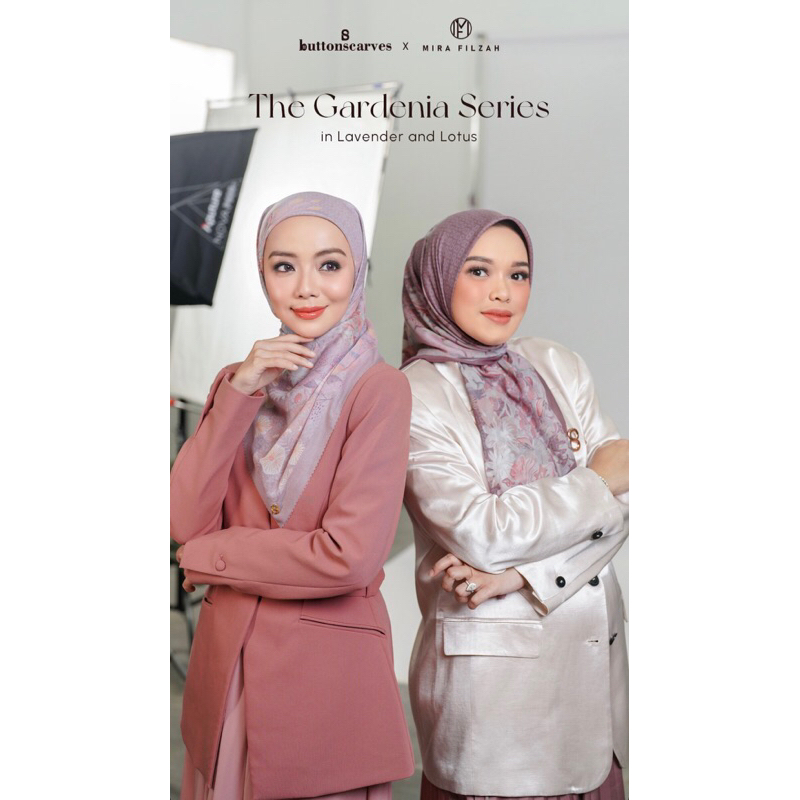 The Gardenia Satin Shawl - Bellflower – Buttonscarves Malaysia