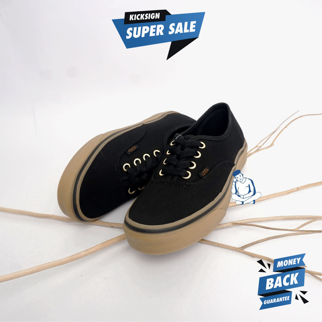 Vans authentic black gum hf hotsell