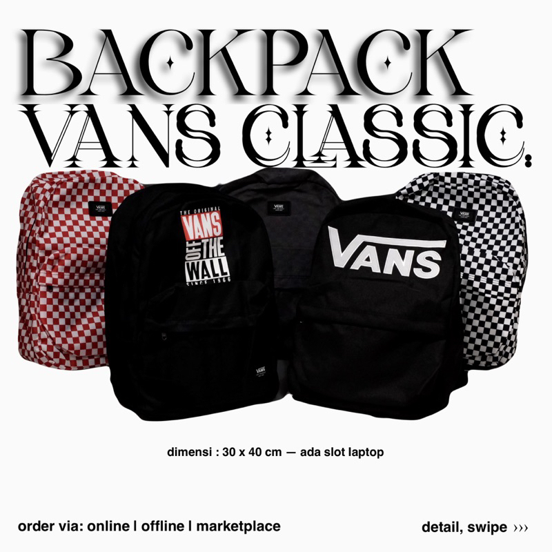 Jual tas outlet vans