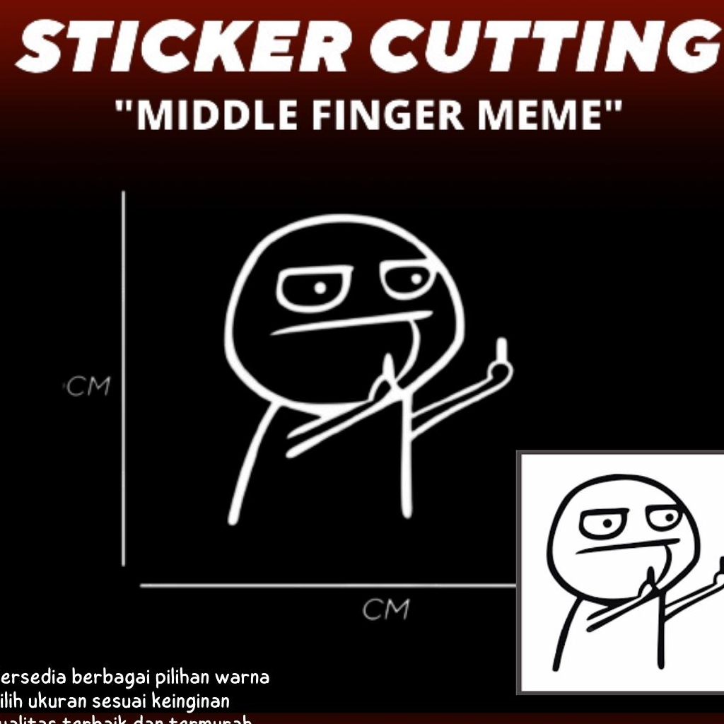 Middle Finger Guy Meme Sticker