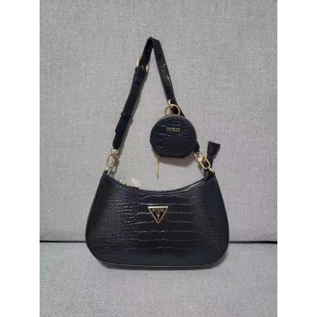 GUESS BAG 2 IN 1 SHOULDER BAG FREE POUCH TAS WANITA IMPORT 96754