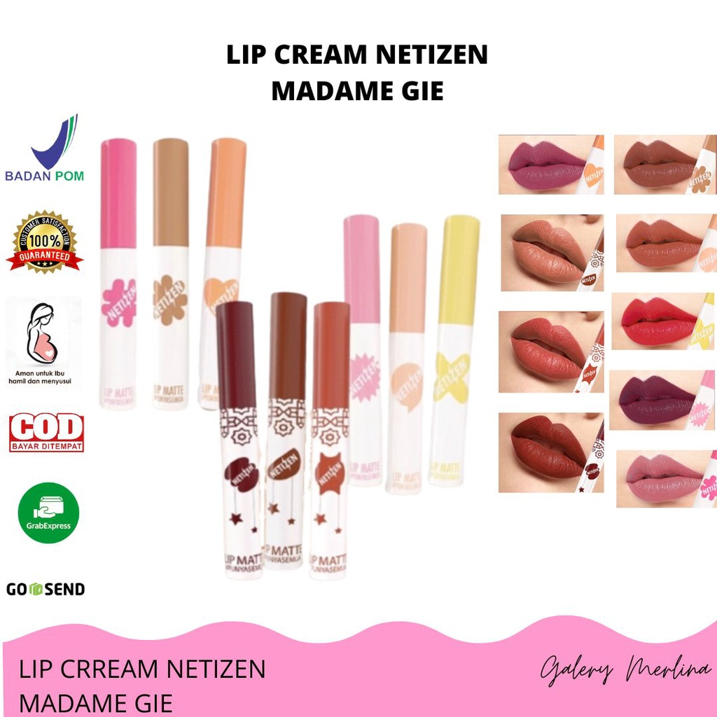 Jual Madame Gie Lip Matte Netizen +62 - Make Up Lipstick, Lip Cream  Superstay No. 8 Cantik Exp. 02/08/2025