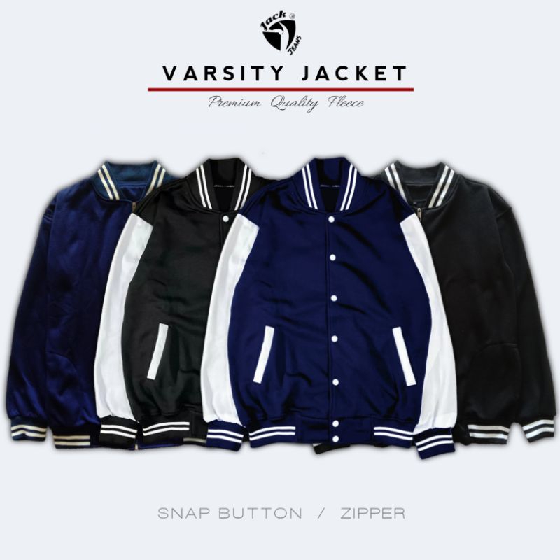 Jaket varsity clearance zipper