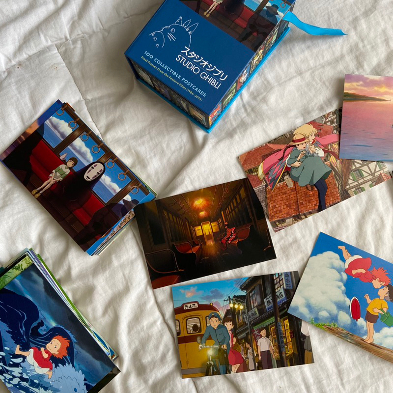 the　(Official)　Sky,　From　Hill,　the　Whisper　Collectible　of　Totoro,　Part　in　Heart,　Poppy　Up　Grave　of　Castle　on　Ponyo,　Away,　Spirited　Only　the　Fireflies,　Ghibli　Studio　Jual　Postcards