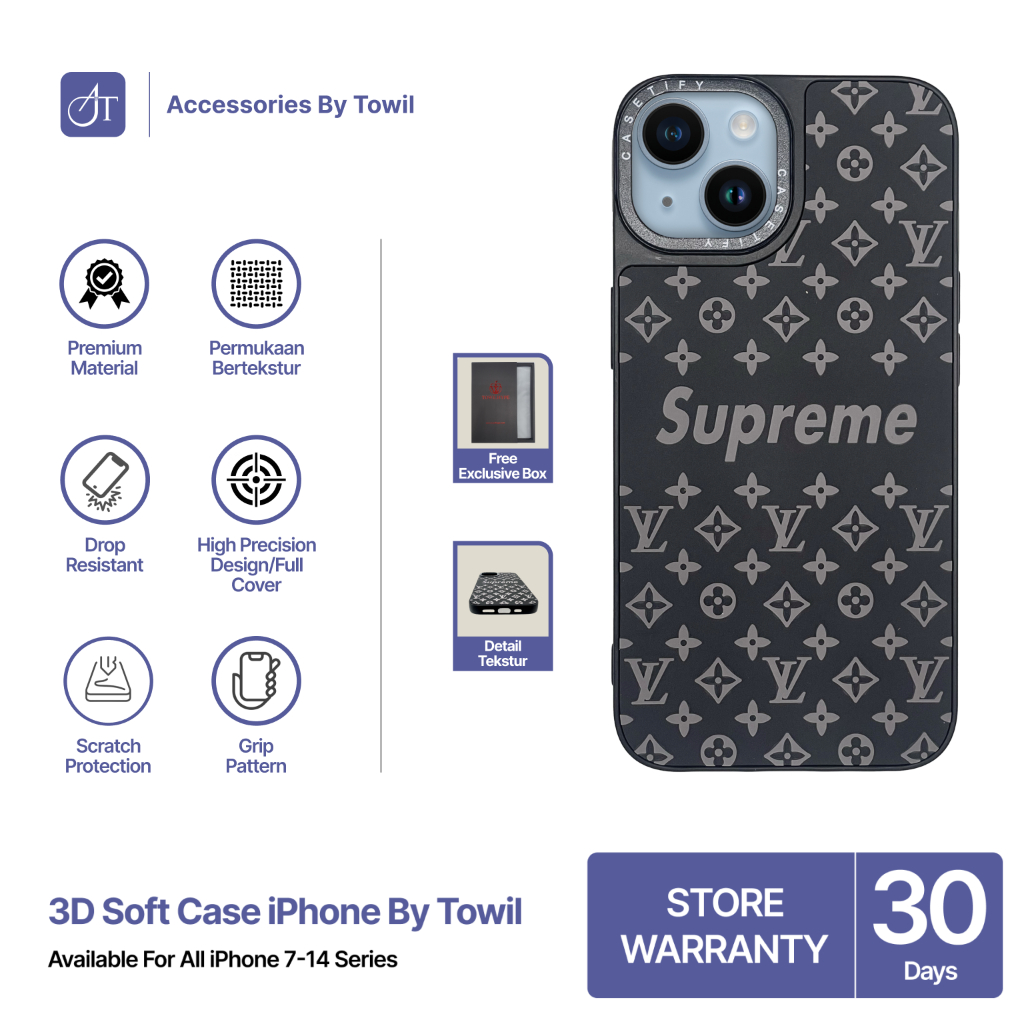 Louis Vuitton X Supreme iPhone 13 / 13 Mini / 13 Pro / 13 Pro Max