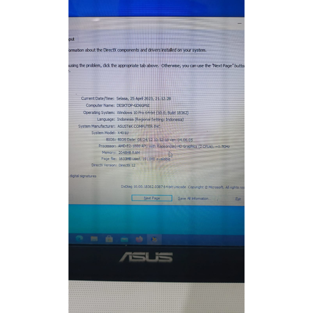 Jual Laptop Notebook Asus X401U Shopee Indonesia