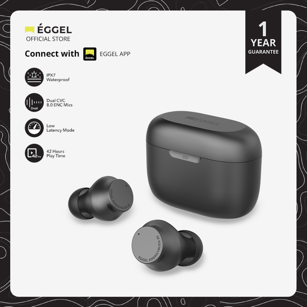 Eggel EnergyBuds 2S IPX7 TWS Bluetooth Earphone with ENC Low Latency Mode