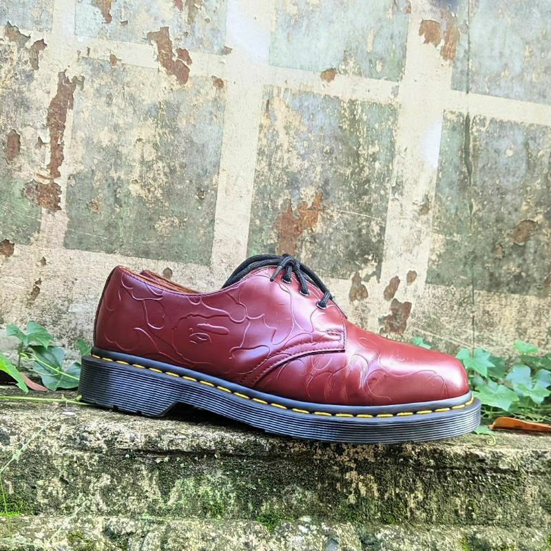 Jual Dr.Martens 1461 x BAPE Cherry Red Shopee Indonesia
