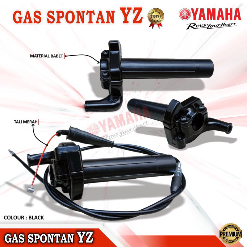 Jual gas spontan yamaha yz sepasang kiri kanan gas spontan bebek