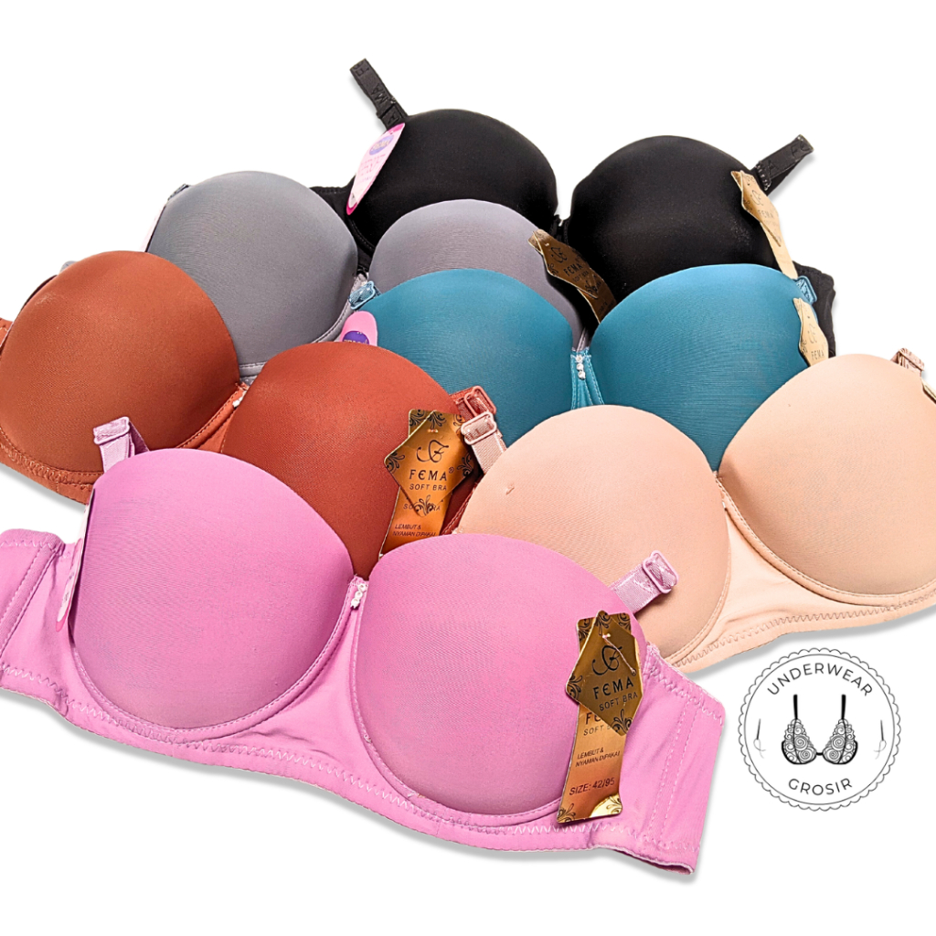 Women Bras 6 Pack of T-Shirt Bra B Cup C Cup D Cup DD Cup DDD Cup 36B (8207)