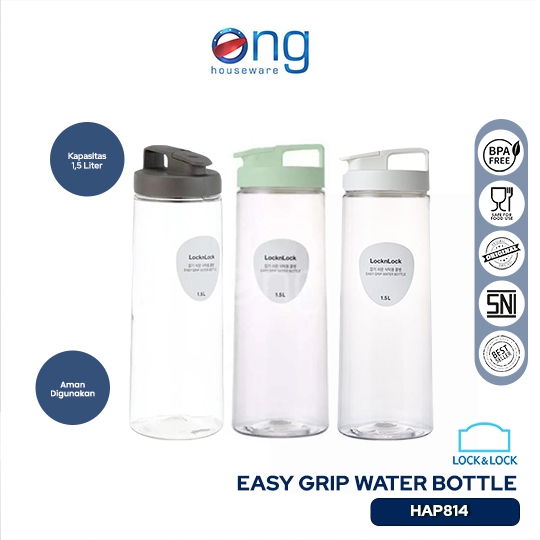 Lock & Lock Easy Grip Water Bottle 1.5L BPA Free