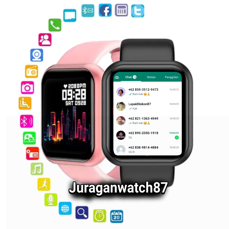 Smartwatch yang best sale bisa baca whatsapp