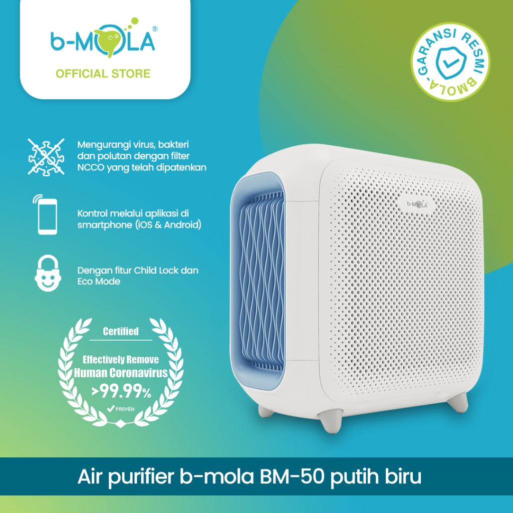 Jual b MOLA Air Purifier BM50 with NCCO HEPA H13 Medical Grade