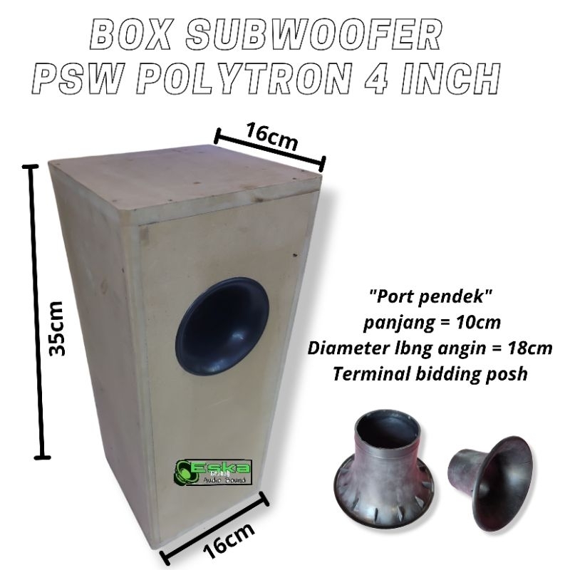 Box subwoofer cheap 4 inch